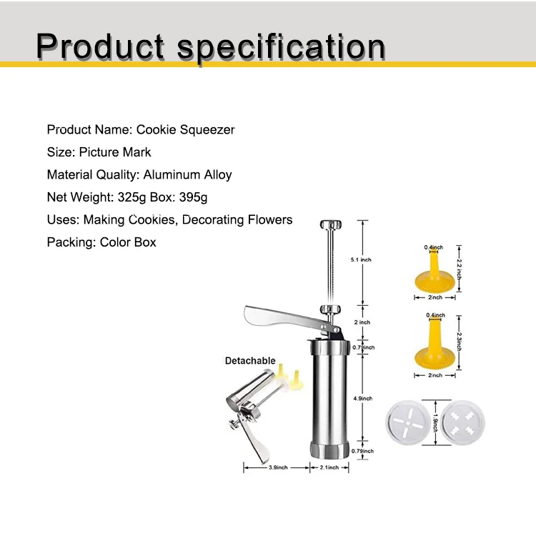 Beeman Household Biscuit Mold Baking Decorating Cake Gun And Butter Decorating Device