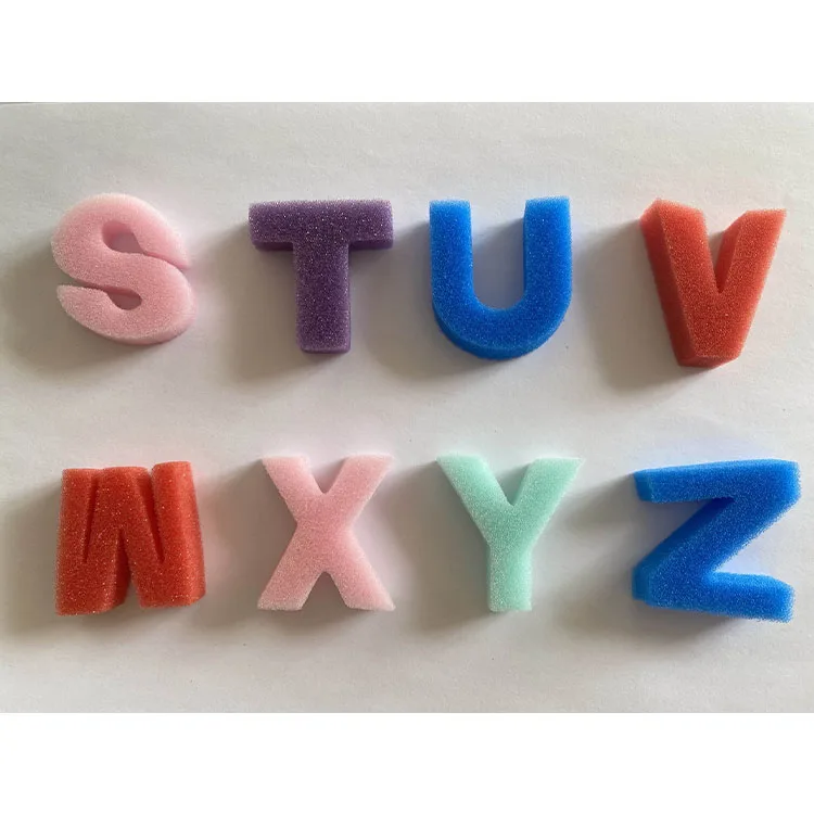 Cheap price soft brush colorful sponge letter shape set embossed seal stamp