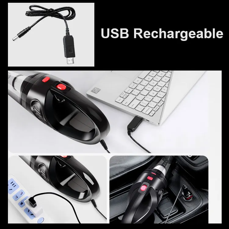 4500pa Strong Power HandhelCar Vacuum Cleaner DC 12 Volt 120W Cyclonic Wet/Dry Auto Portable Vacuums Cleaner