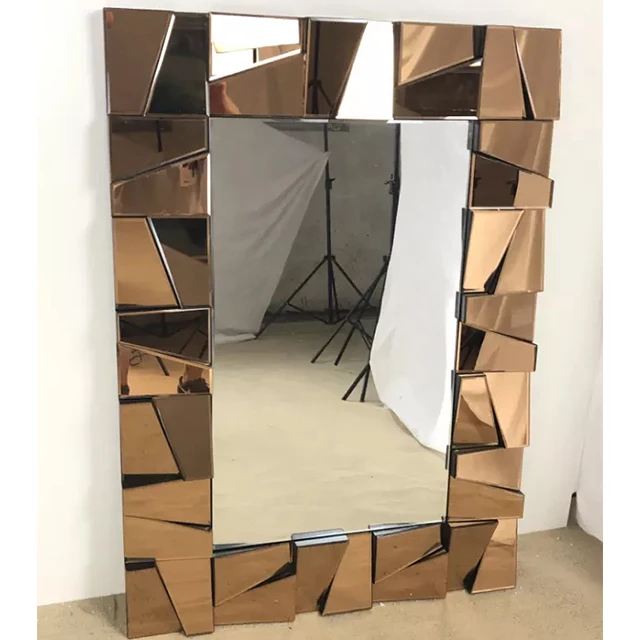 Modern simple creative wall hanging decorative mirror bedroom makeup mirror bathroom mirror