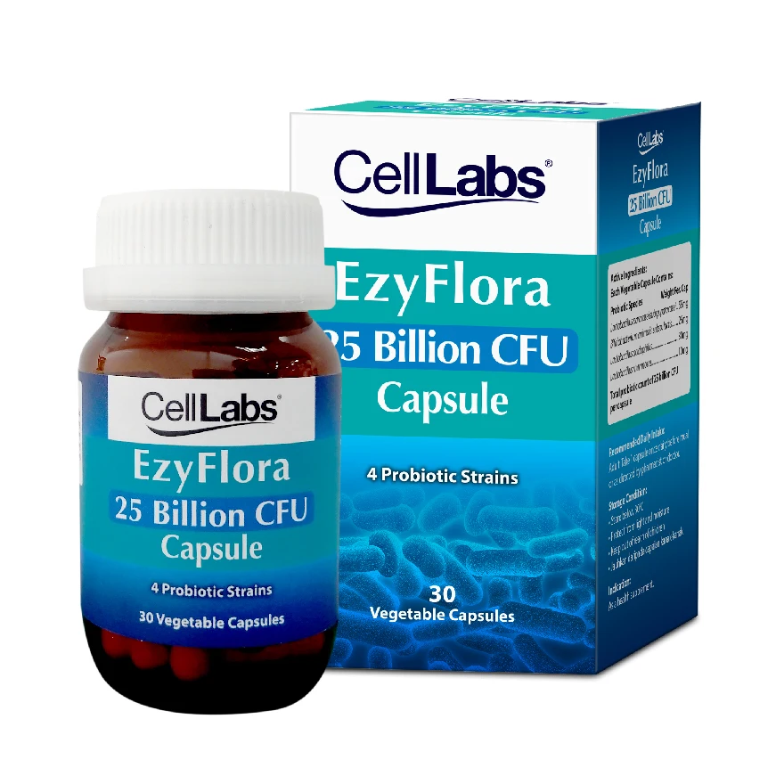 Пробиотик 25B CFU CellLabs EzyFlora 4 шт.