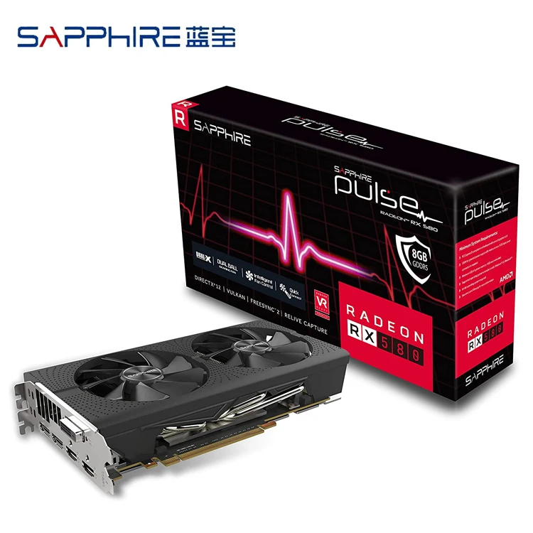 Cheapest Factory Price Used AMD RX 580 8GB DDR5 Sapphire Radeon RX 570 Graphic CardHot sale products