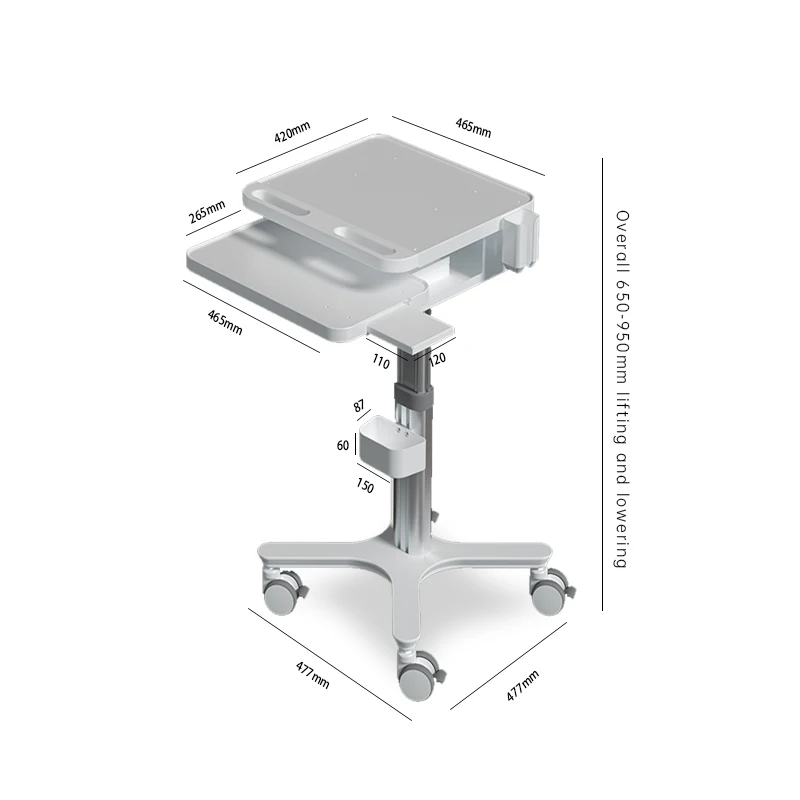 Mobile Hospital Workstation Intra Oral Scanner Cart MTO-3 Large Storage Elevated Platform Oral Scanner For Digital Dentistry