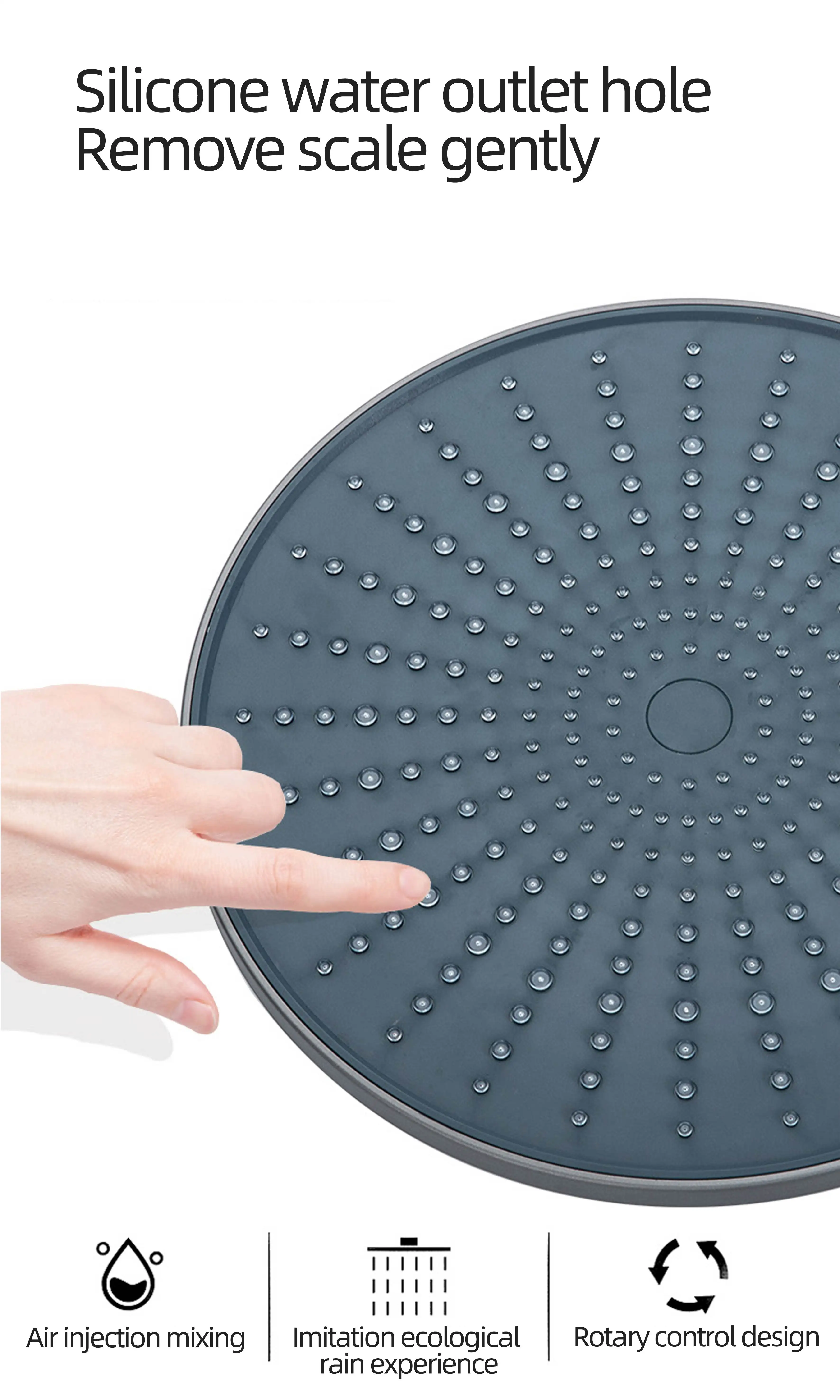 High Quality Wholesale Modern Round Shower System Brass Four-Function Shower Set