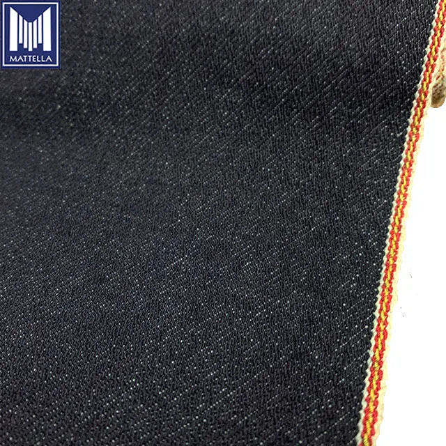 premium custom knitted dobby jacquard italian korea japanese usa selvage indigo pure cotton selvedge men jeans denim fabric