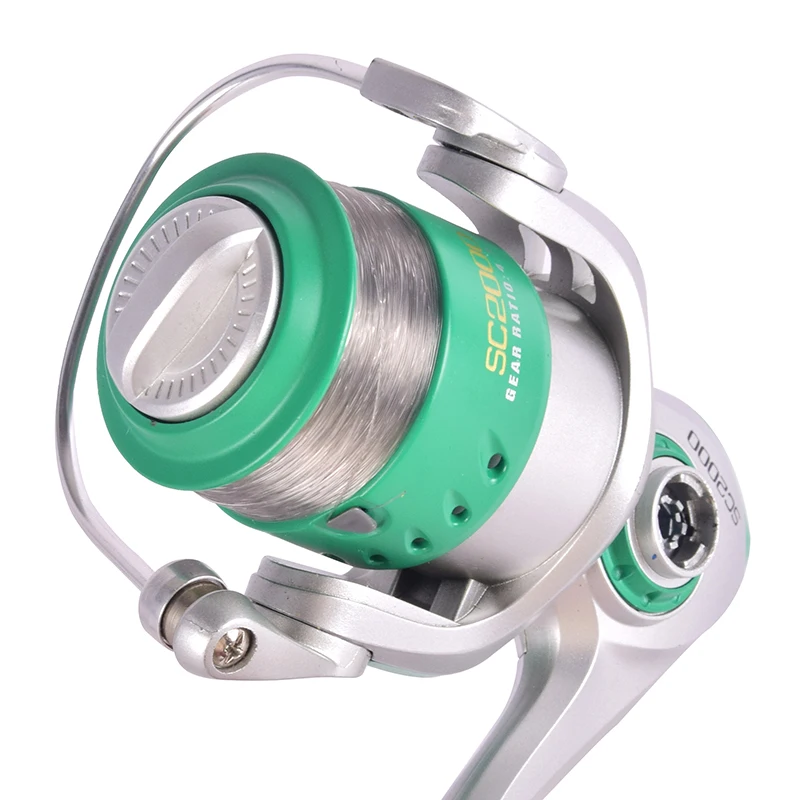 Salt Water Fishing Reels Sea Water Spinning Reel Parts Plastic Body 1BB Size 2000 Reel And Rod Combo Tools