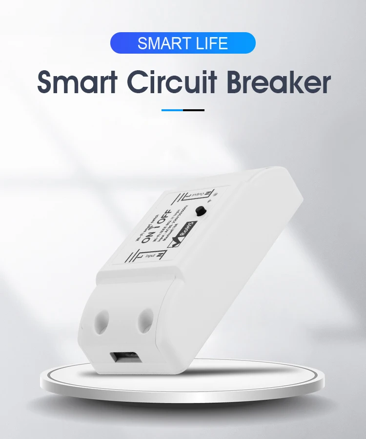 10A Tuya Smart Breaker Wifi Breaket Voice Control Google Home Amazon Alexa Smart WIFI Circuit Breaker