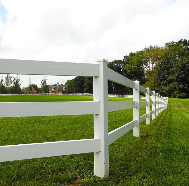 3 Rail vinyl fence PVC horse fence farm ranch fencing