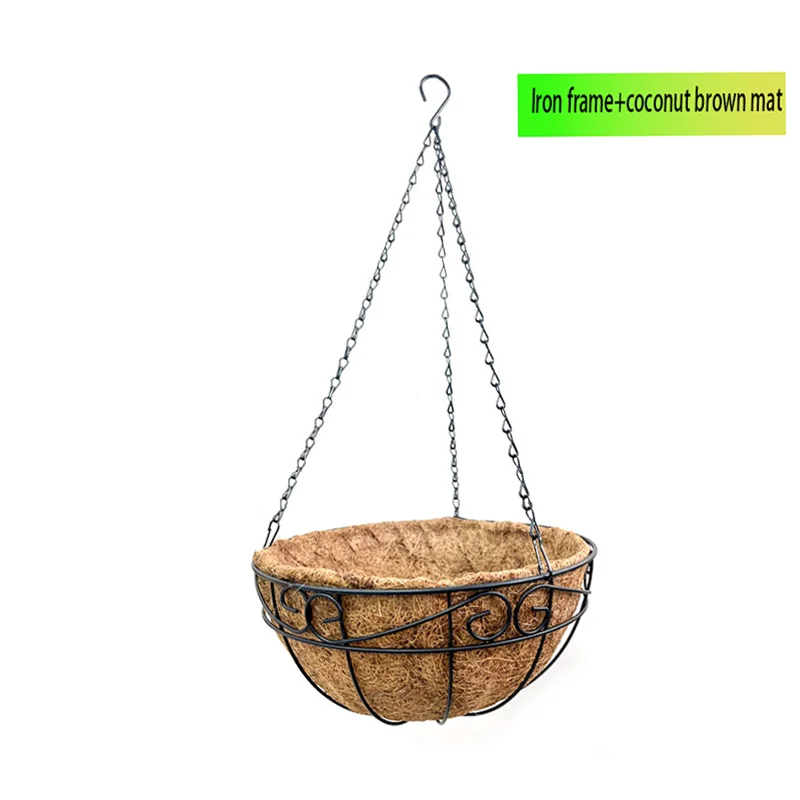 S-shaped Iron Art Coconut Fiber Flower Basket, the New Trend of Home Aesthetics!