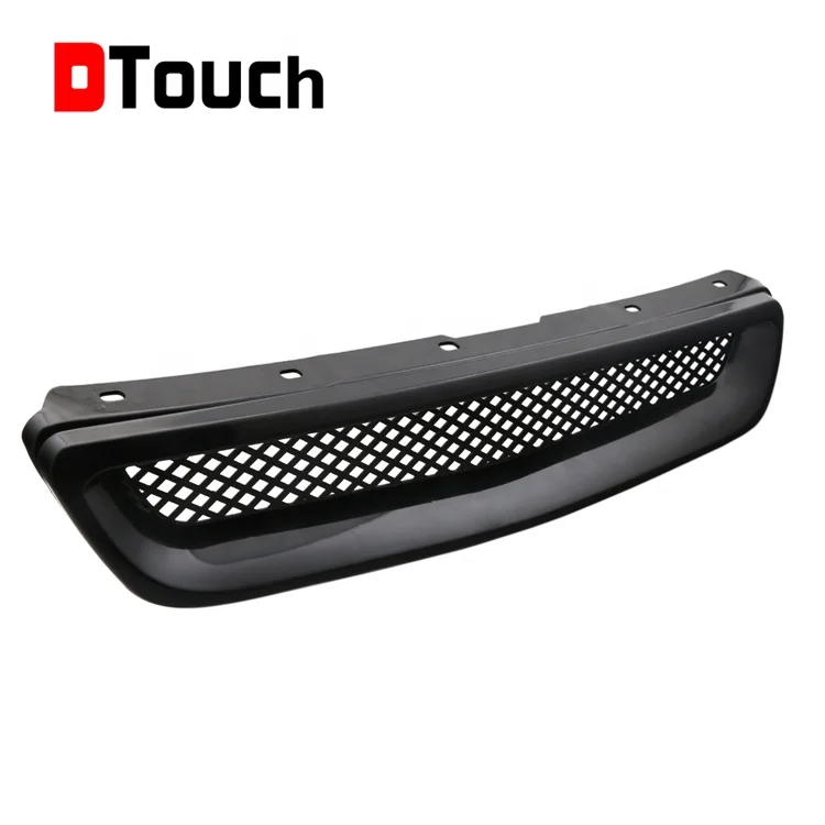Передняя сетчатая решетка для гриля Dtouch совместимая с 1999-2000 Honda Civic Lx Ex Si глянцевая