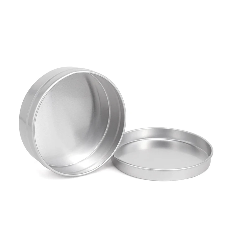 Small round tea tins with lids
