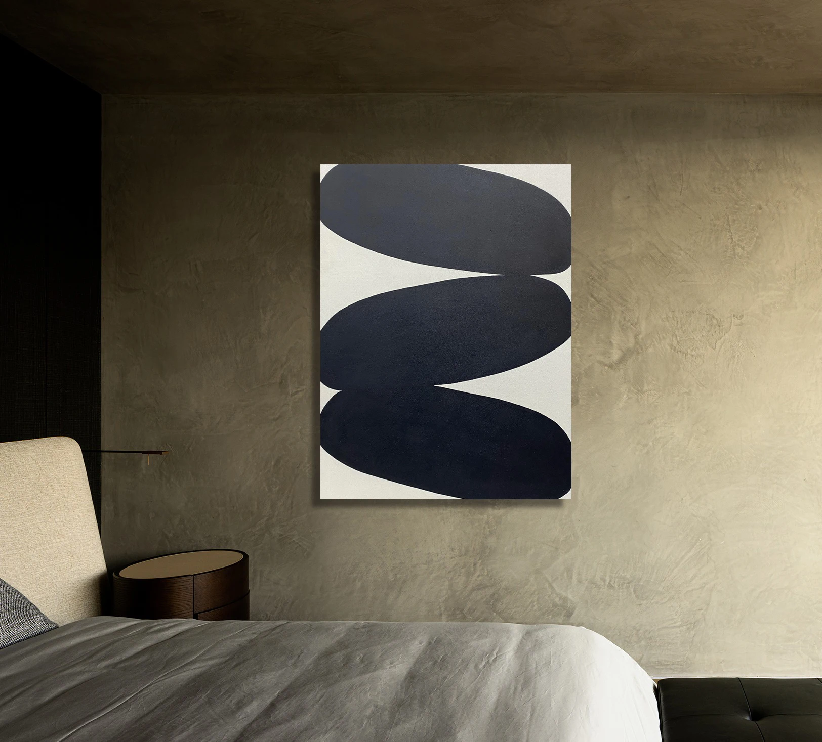 Modern creative minimalist design home living room abstract painting hand-painted texture oil painting