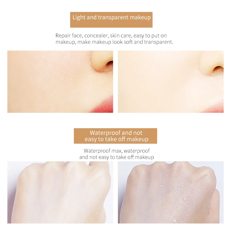 Bioaqua OEM Private Label Waterproof Makeup Foundation Oil Control Whitening Concealer Beauty Makeup Base Cream