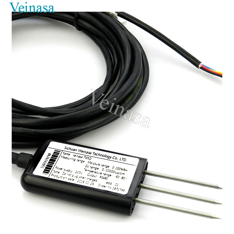 Veinasa-TWD Underground Soil Temperature Conductivity Sensor Arduino 4-20ma for Smart Farm System