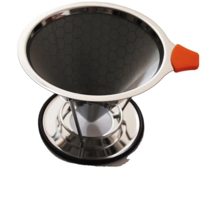 25 микрон безбумажный конусный фильтр из нержавеющей стали капельный для кофе