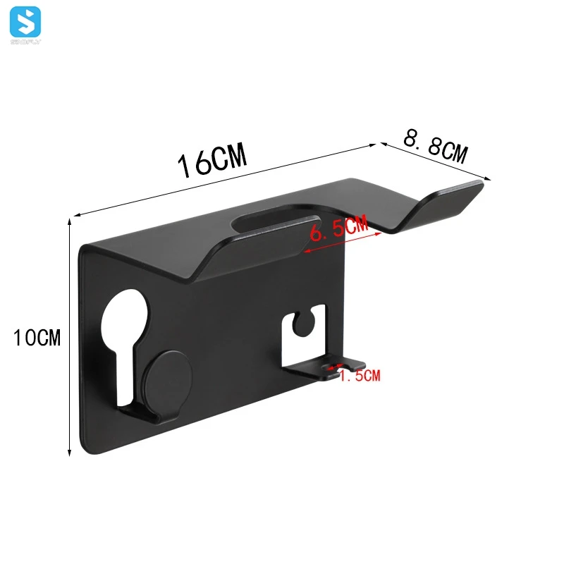 Wholesale Bathroom Space Aluminum Storage Rack Without Punching Wall Hanging Hair Dryer Holder