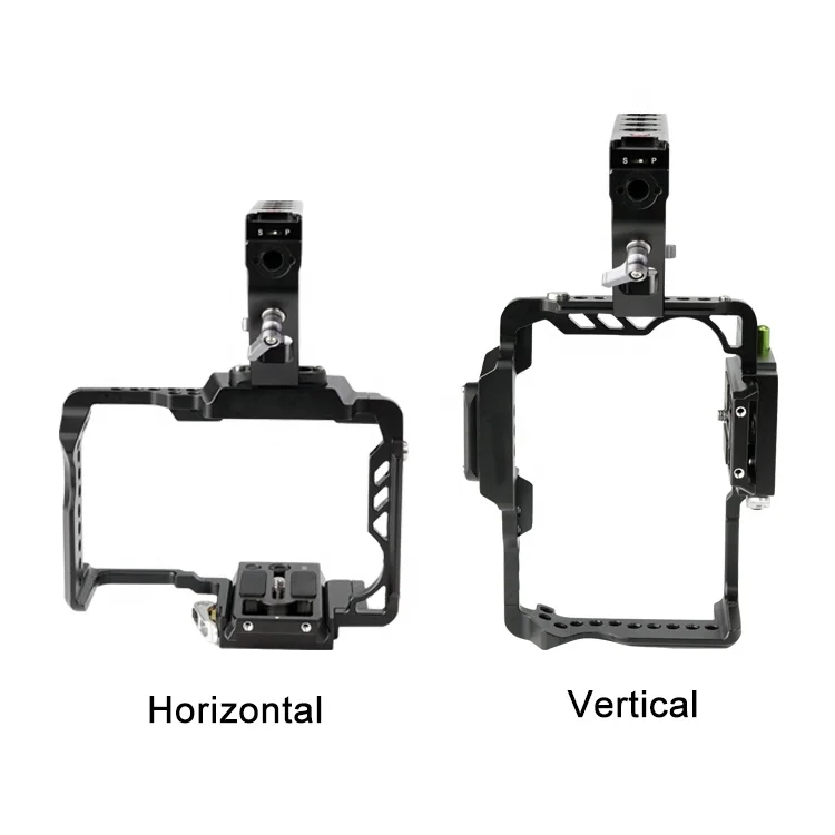 Gearvoo cage for DSLR, with built-in manfrotto 501 quick release plate, design for panasonic S1/S1R.S1H. DSLR rigs