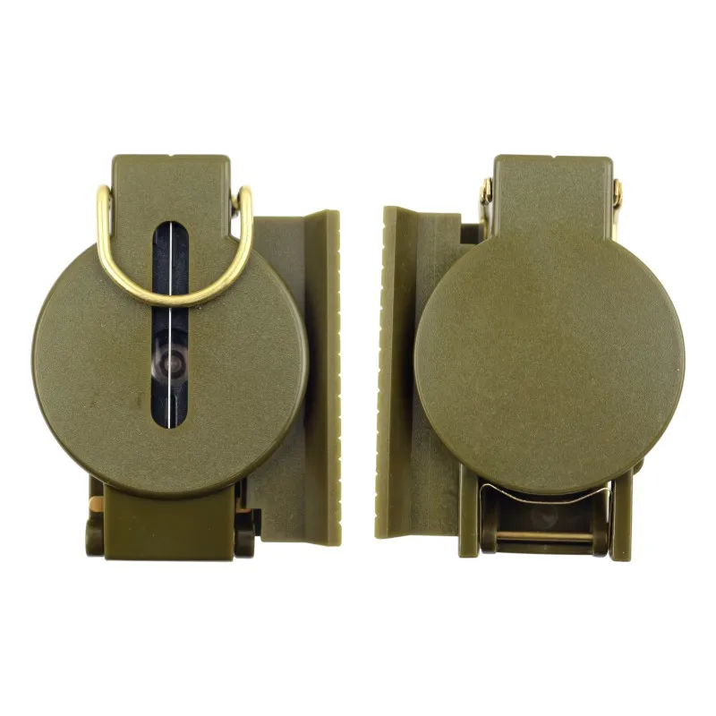 Wholesale multifunctional clamshell outdoor travel magnifying glass scale hanging ring finger needle6108