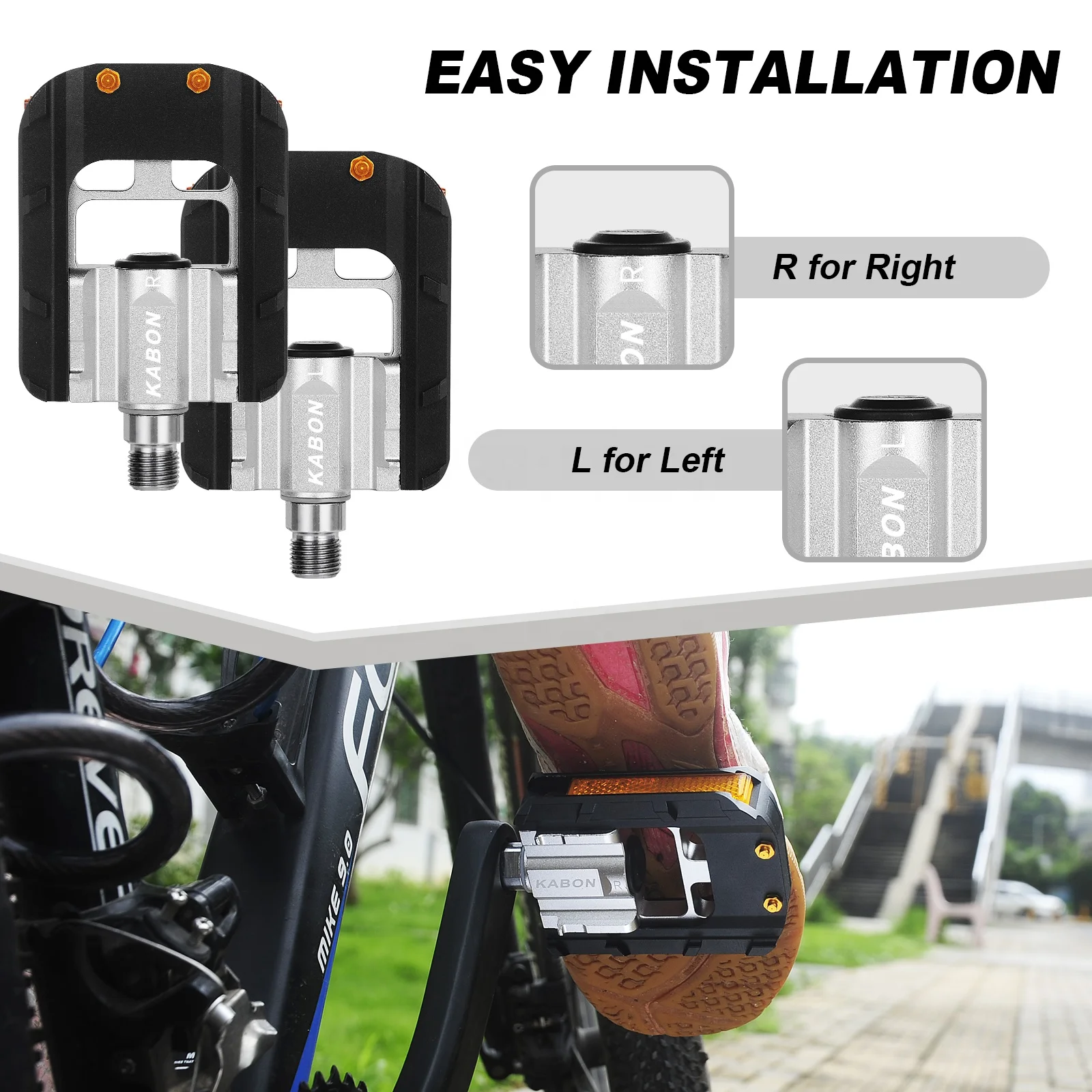 Universal 9/16 inch Folding Pedals for Bike with Aluminum Non-Slip Bicycle Pedals for Road Mountain BMX MTB Bike Pedal