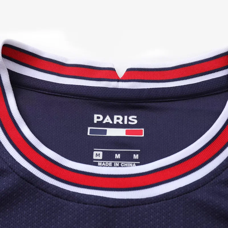 Футбольная форма Messi Paris Home and Away из 100% полиэстера Комплект футболок с сублимационной