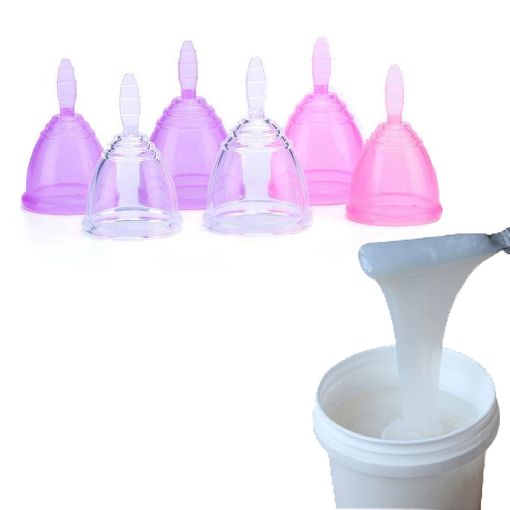 100% platinum  lady medical grade transparent liquid silicone menstrual cup