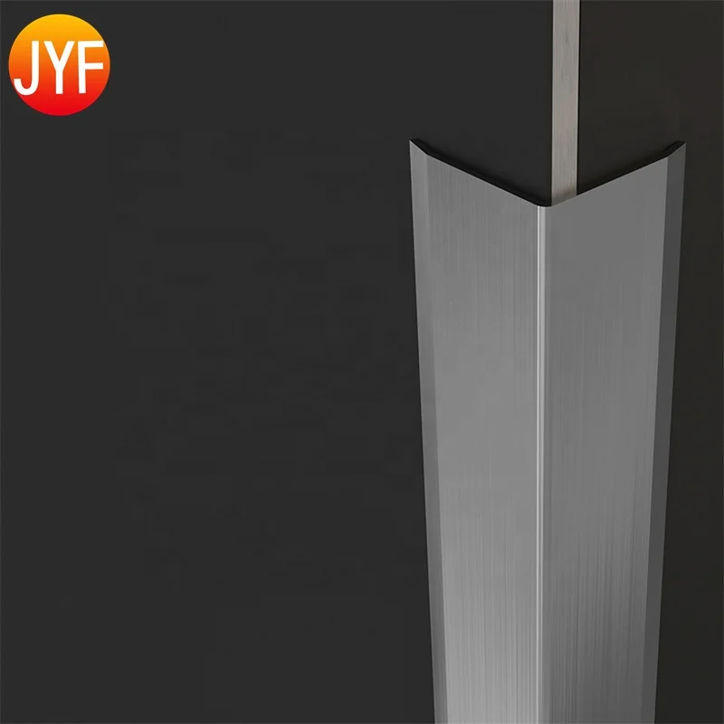 New design Metal Flooring Transition Strips Stainless Steel Trim Brass Metal Square Edge Tile Trim Floor Skirting