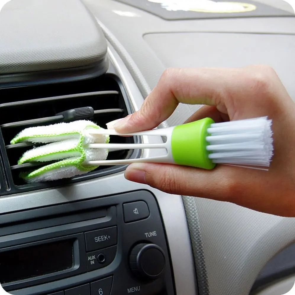 1PC car cleaning brush double head car vent slit cleaning brush dusting blinds keyboard cleaning brush household cleaner