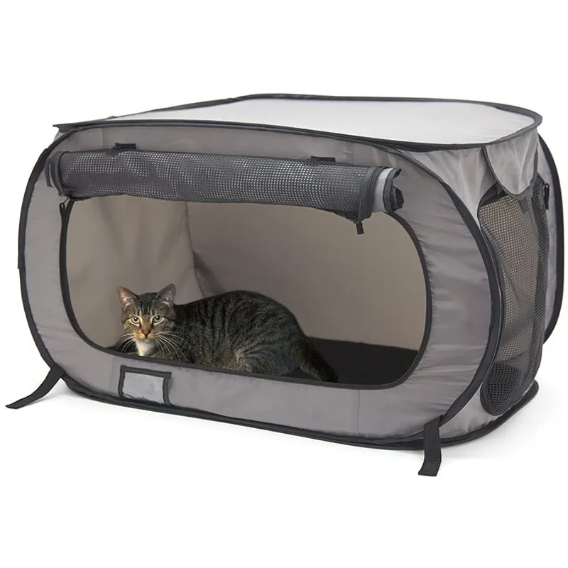 Foldable Dog Tent Houses Portable Outdoor Pet Puppy Cats Cage Indoor Puppy Cats Pet Cage With Breathable Mesh Window
