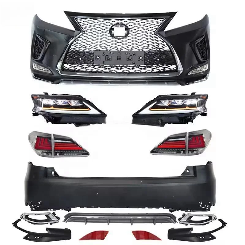 YBJ auto parts facelift for toyota RX270 300 350 2008-2015 upgrade to 2021style car Complete conversion kits body kit for LE-XUS
