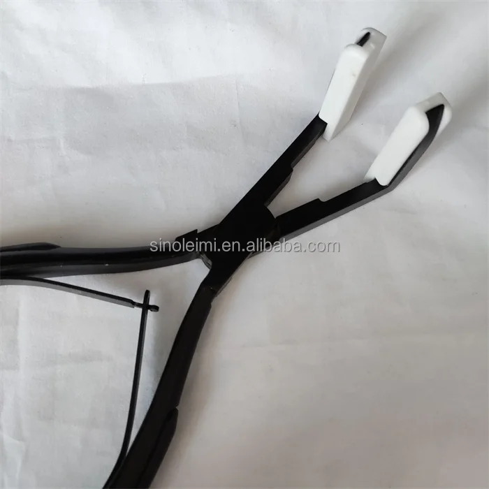 customized Professional hair pliers 4.5cm Deck Shape Stainless Steel Hair Extension Pliers Ergonomic Design For Tape Hair