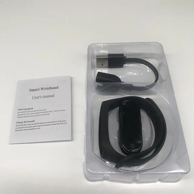 Pulsera inteligente Activity wearfit m4 Smart wrist band blood pressure Smart Bracelet instructions app download mi band 4