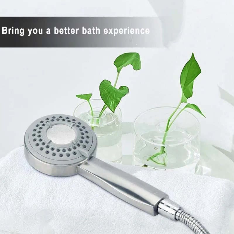 
Multifunctional 3 Settings Stainless Steel Hand Held Shower Head Water Saving Massage SUS304 Shower Head 