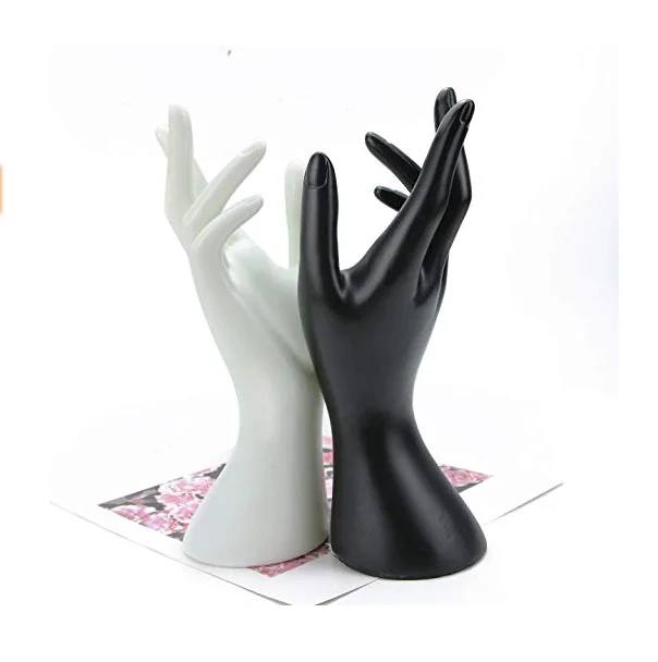 Female Mannequin Hand Heave Duty Jewelry Display Holder Bracelet Necklace Ring Stand Black  White