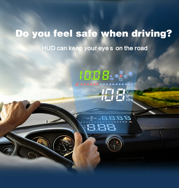 Car HUD A3 Head Up Display GPS Multi Functional Electronic Gadgets For Universal Car