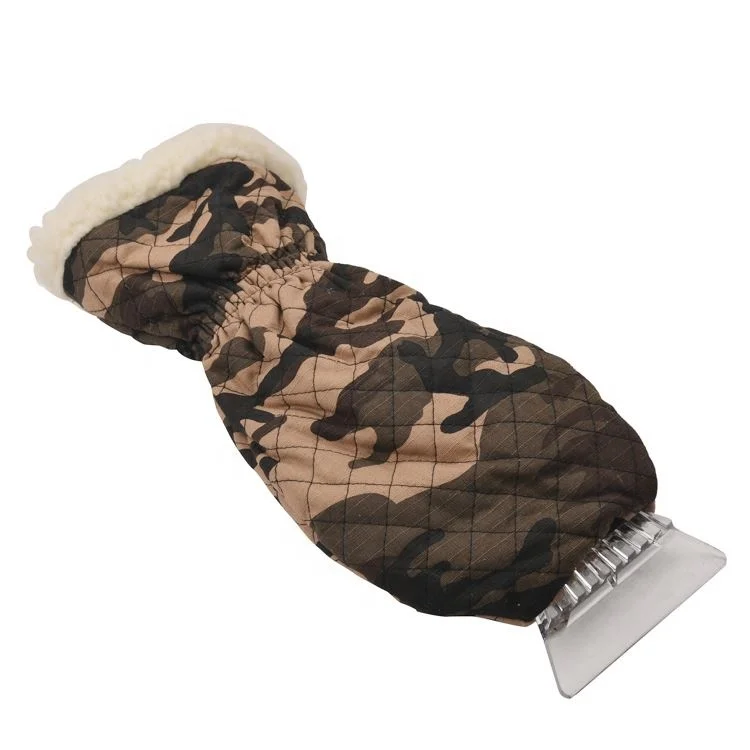 Winter Removal Shovel Snow Warmly Mitten Scrapers For Car Cleaning Waterproof Gloves Ice Scraper With Glove