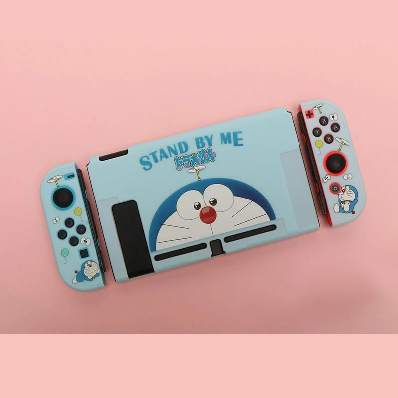 Переключатель игрового контроллера с ручкой Крышка для НС милые аксессуары для детей Одежда по мотивам мультфильма «Дораэмон» Сплит защитный чехол