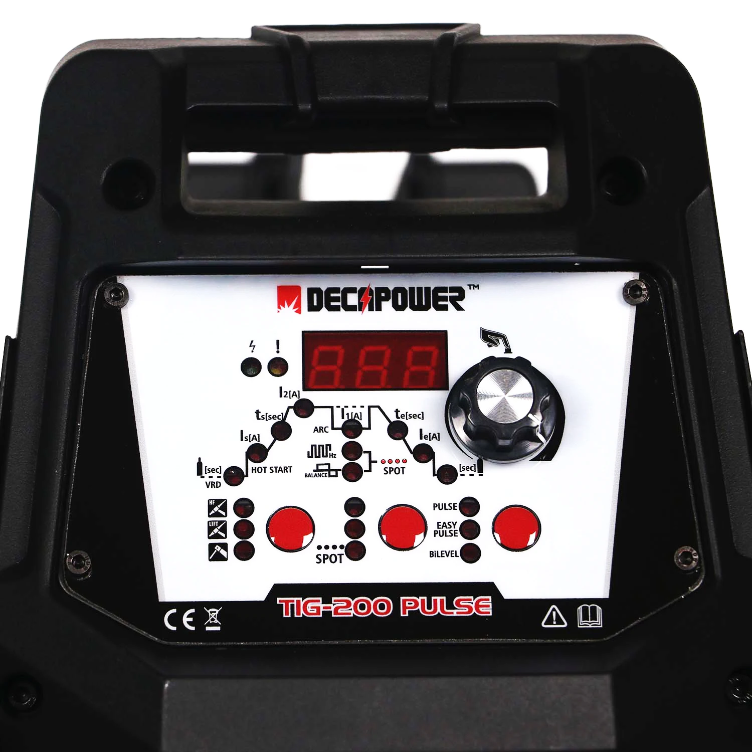Decapower DC TIG Импульсный сварочный аппарат 200 ампер 220 В инвертор с точечной для нержавеющей стали