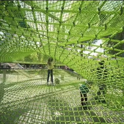 16mm 6 strand PP multi color steel wire combined rope for climbing net cargo