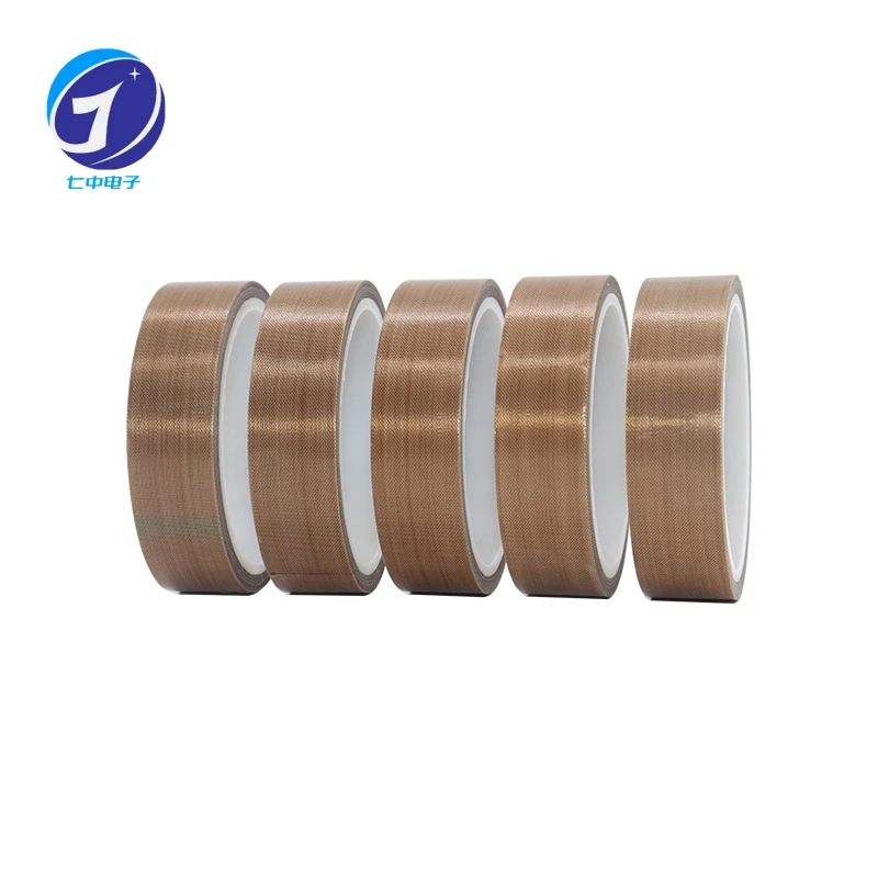 Heat Resistant Anti-sticky Heat Vinyl Press Transfer Sublimation Sealing PTFE Coated Fiberglass Silicone Glue Glass Cloth Tape