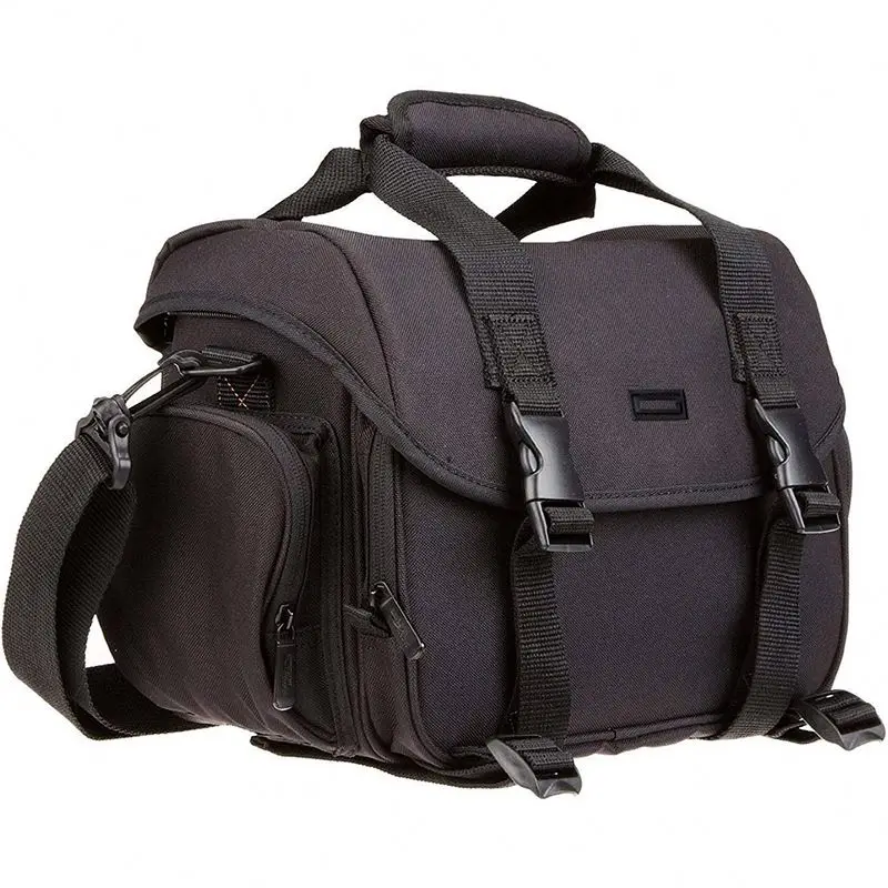 Free Sample Waterproof Canvas Camera Case with Rain Cover for Women and Men Vintage Padded Camera Shoulder Bag