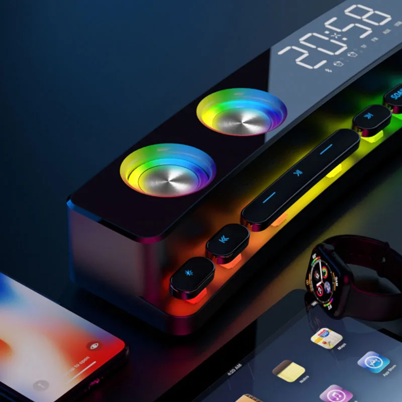 Valdus trending products 2022 new arrival sound equipment/amplifiers/speaker Rgb Game stereo wireless speaker soaiy sh39