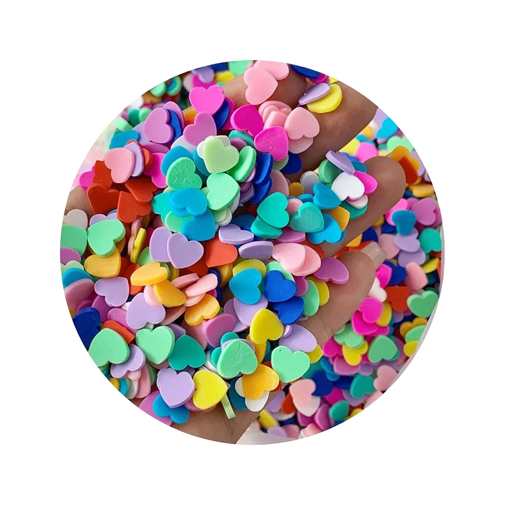 Factories Wholesale 1KG Handcrafted Clay Accessories Custom Slime Stuff and Soft Toy Heart Valentines Day Gift