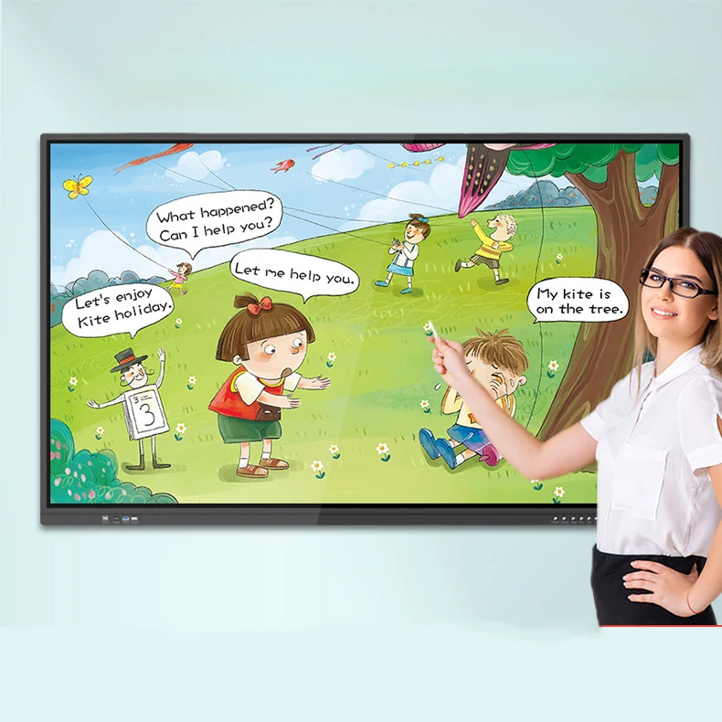 Высококачественная 75-дюймовая Android Smart Screen Panel TV 110-дюймовая интерактивная доска для школьного использования Светодиодная панель
