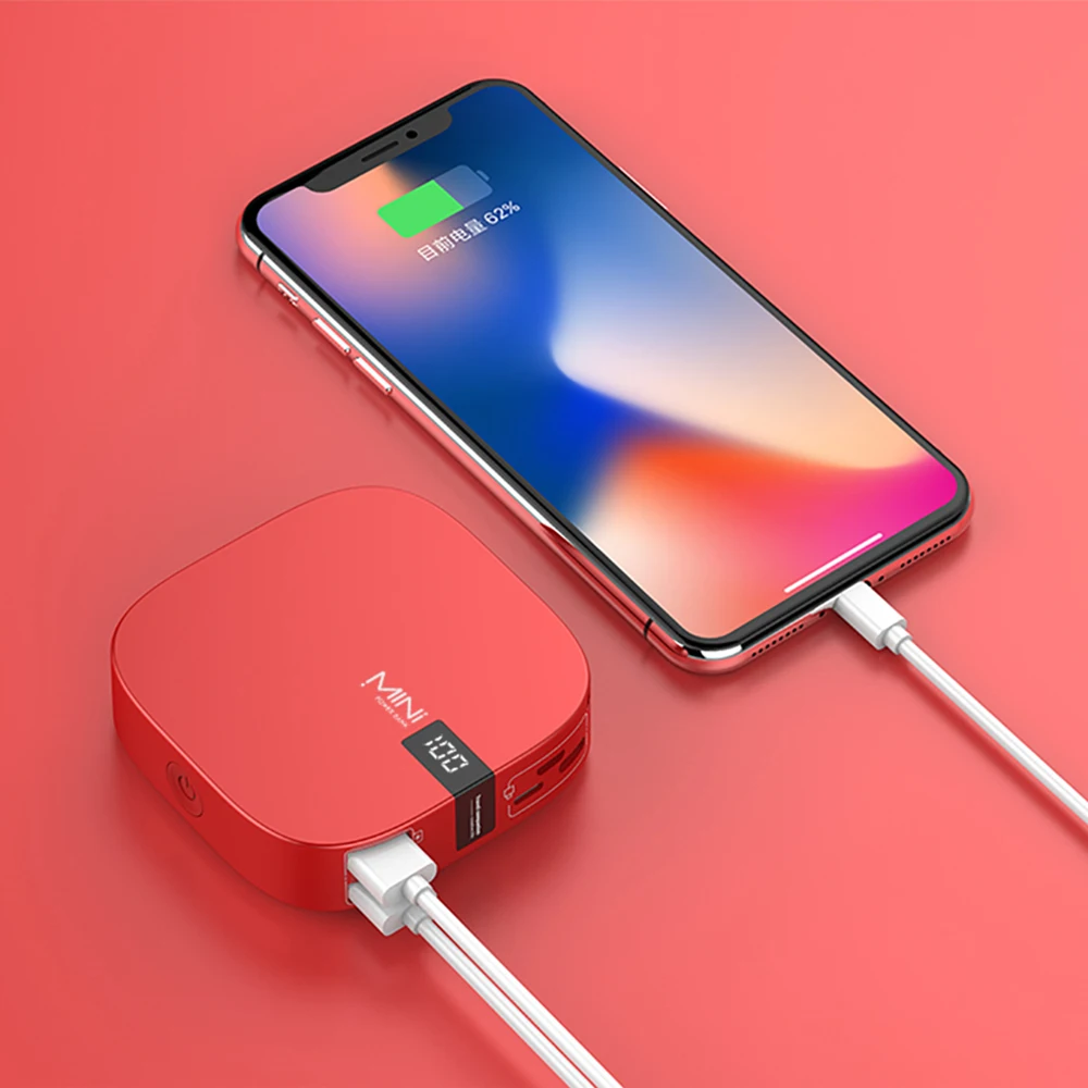 
WELUV 2021 New Promotional Gift Consumer Electronics Travel Slim Power Bank 10000 mAh 