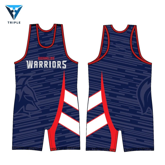 High quality professional wrestling singlet custom design breathable wrestling singlet for men