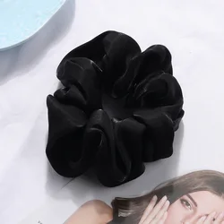 1PC Satin Silk Solid Color Scrunchies Elastic Hair Bands 2019 New Women Girls Hair Accessories Ponytail Holder Hair Ties Rope