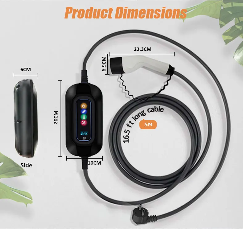 Best 3.5 kw 3.3kw gb/t j1772 16a type 2 vehicle electric car home portable ev charger