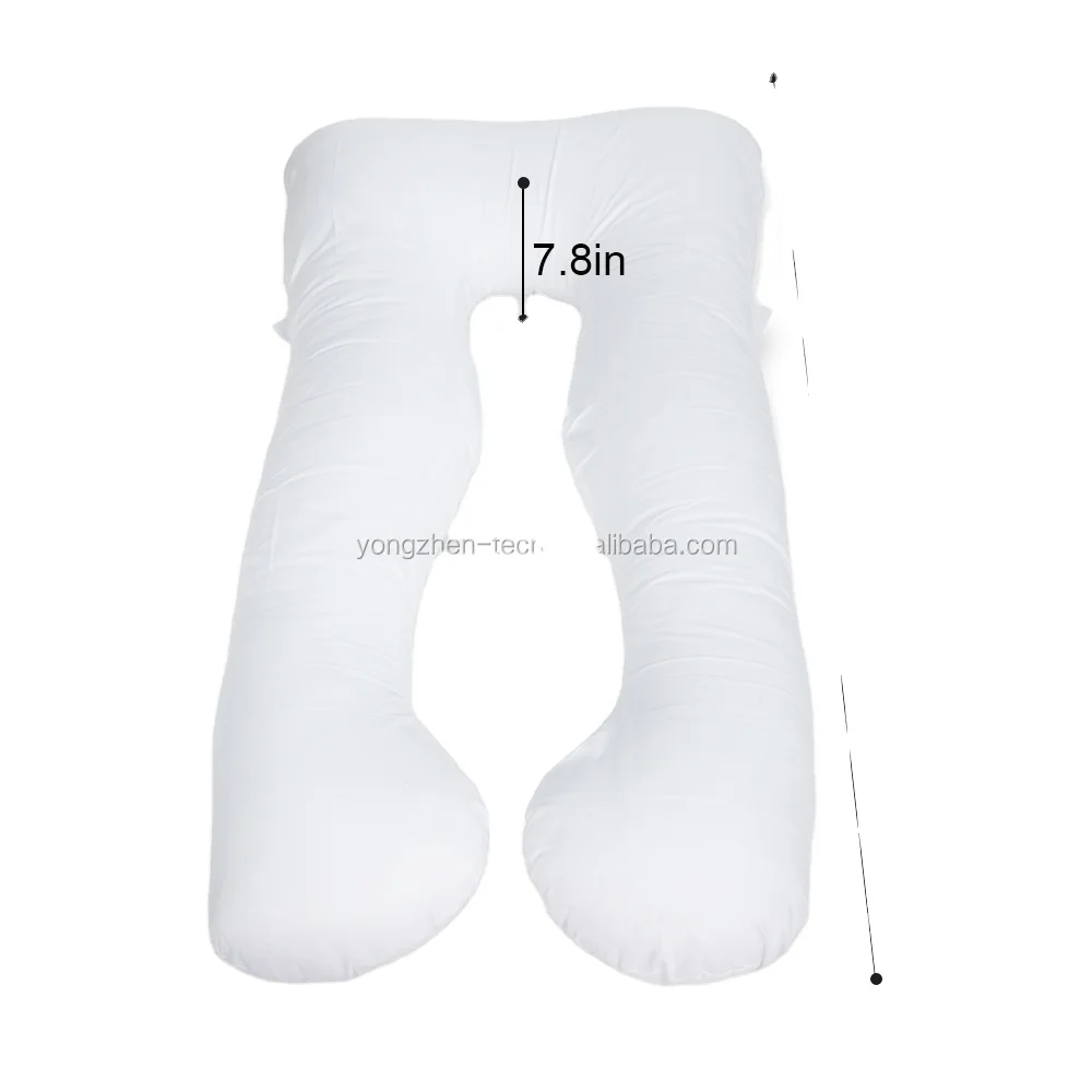 100% Cotton full body U shape Maternity Pregnancy Pillow Sleeping Back support customised high quality pregnancy pillow