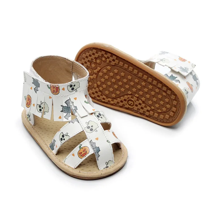 Animal Prints Anti- Slip Baby Sandals PU Leather Summer Toddler Baby First Walkers