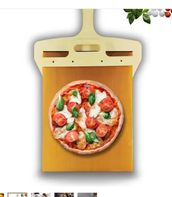 Bamboo spatula folding Pizza Spatula with Handle Slider Peel for Perfect Transfer Oven-Suitable Kitchenware Boxed